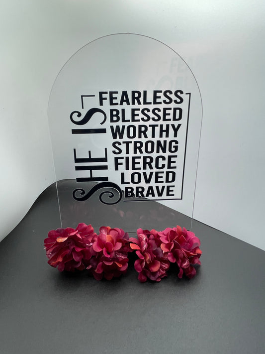 " SHE IS"  Desk Decor