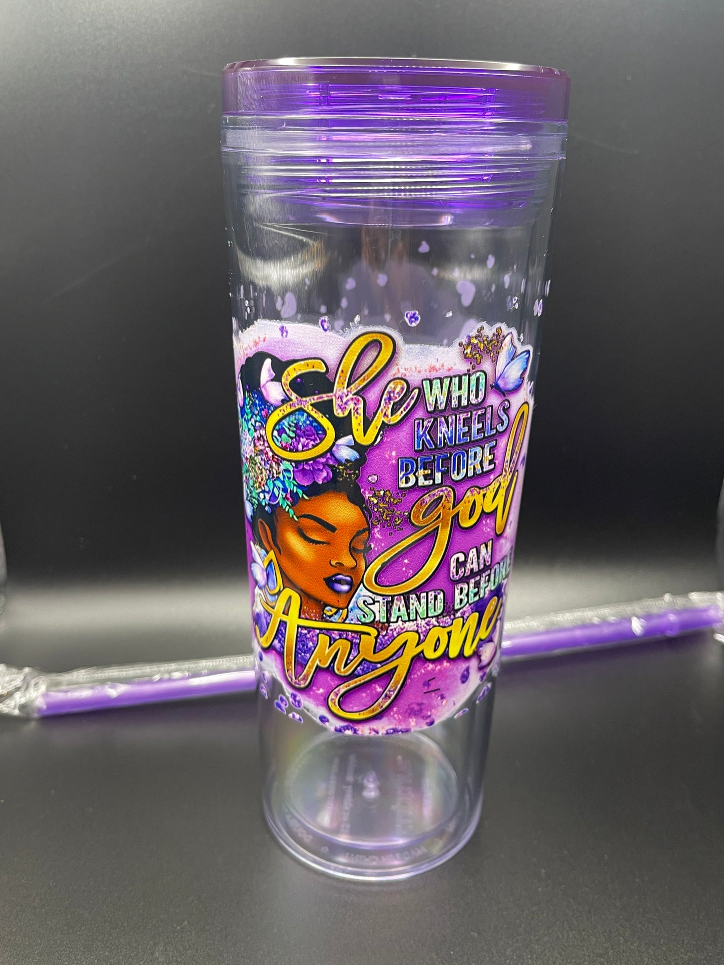 Motivational Skinny Tumbler
