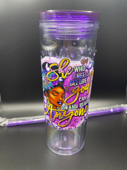 Motivational Skinny Tumbler