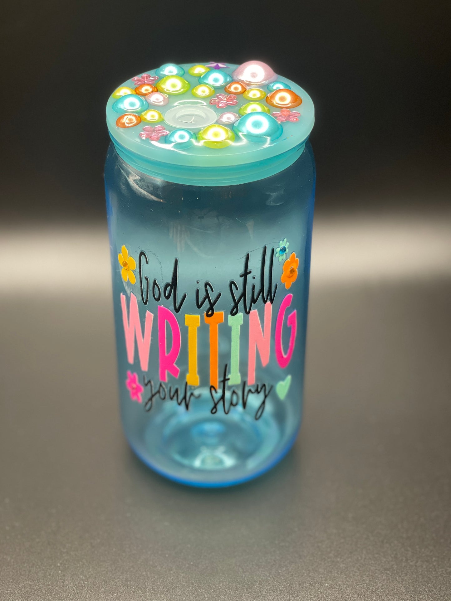 ✨ Teal “God Is Still Writing Your Story” 16oz Cup ✨